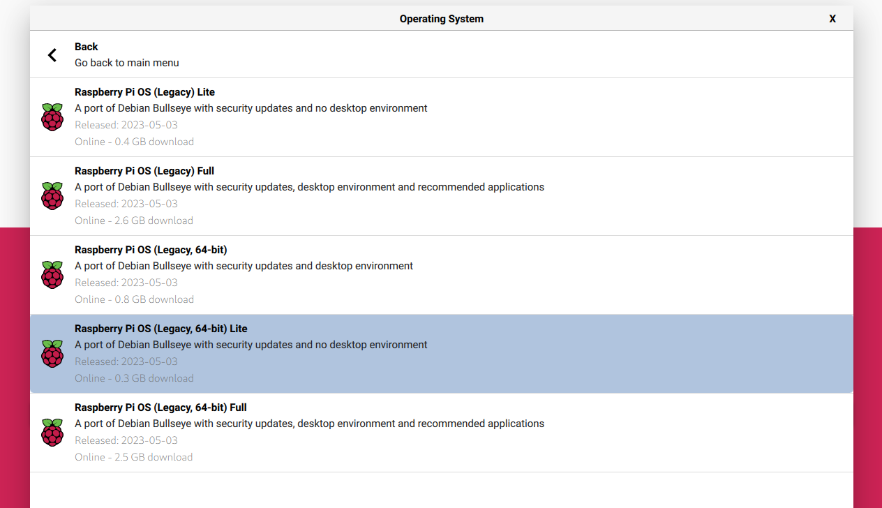 Raspberry Pi OS Lite