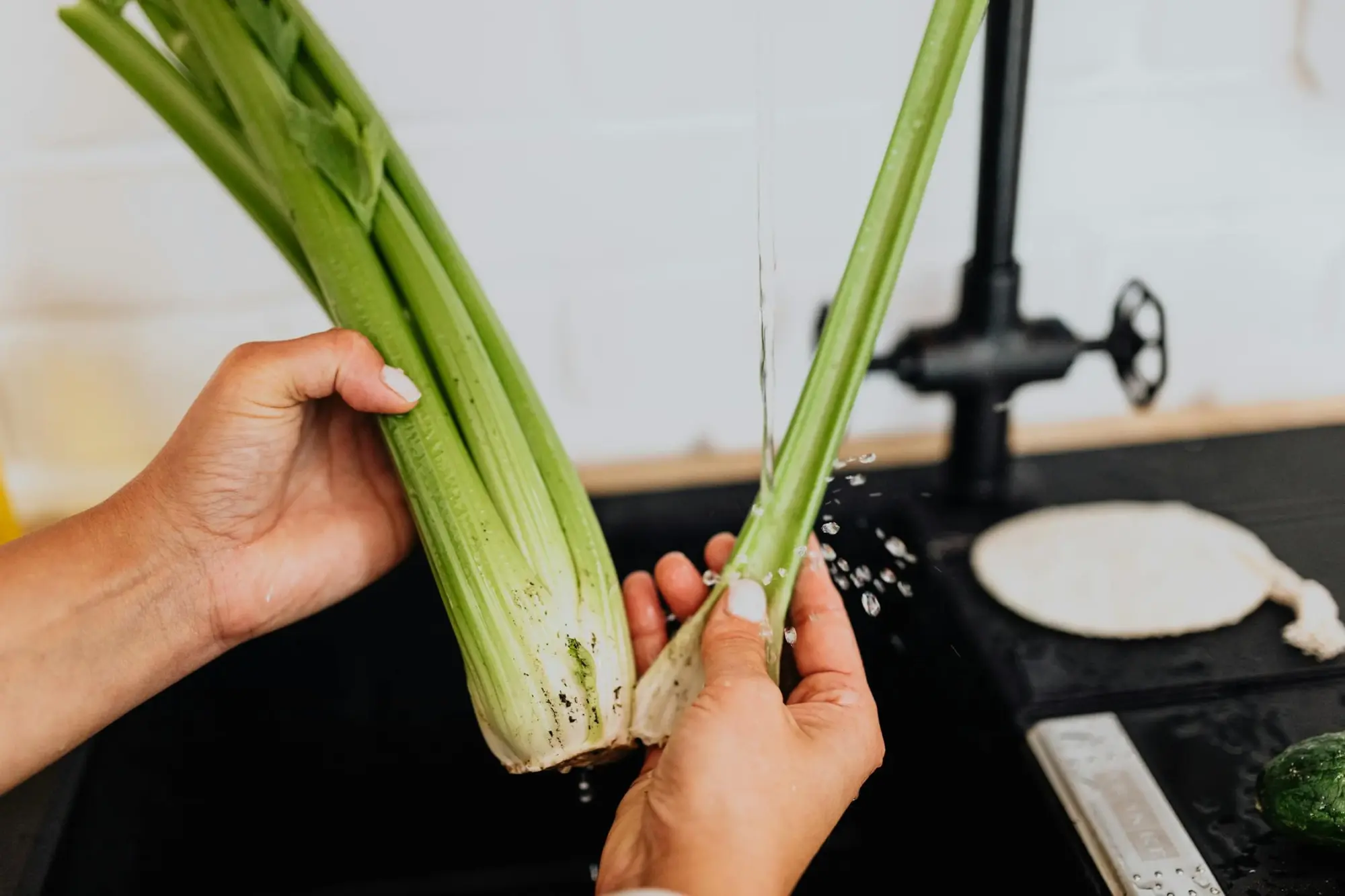 Celery being Broken in Half
