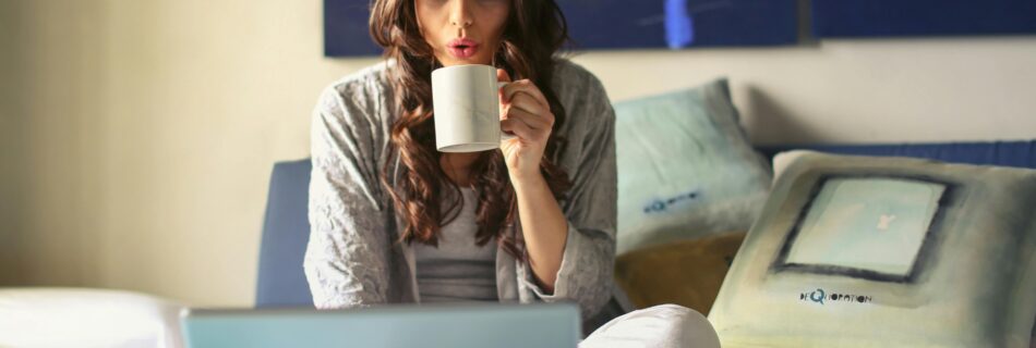 A woman starting a small business on her laptop